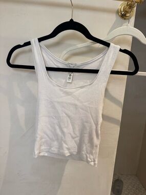 Skims off White Ribbed Tank Top - Women